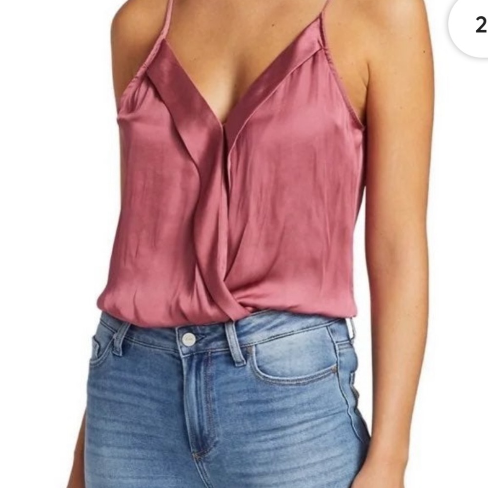 PAIGE Cienna Bodysuit size Large. Color Mesa Rose